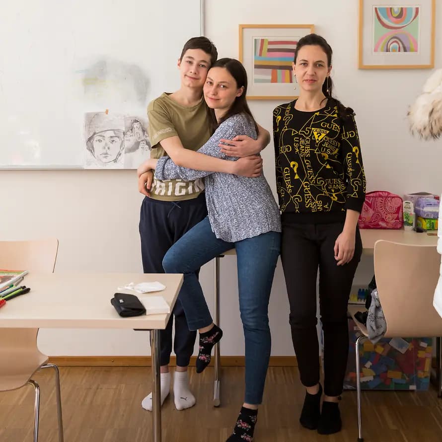 Grundstein für die Zukunft Marko, Marta und Olga