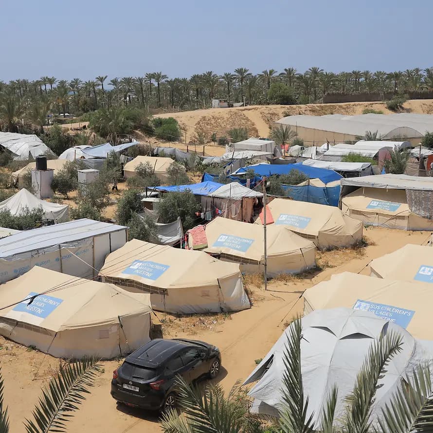Lager SOS-Kinderdorf Palästina SOS-Kinderdorf Palästina hat ein Lager in Al Mawasi aufgebaut.