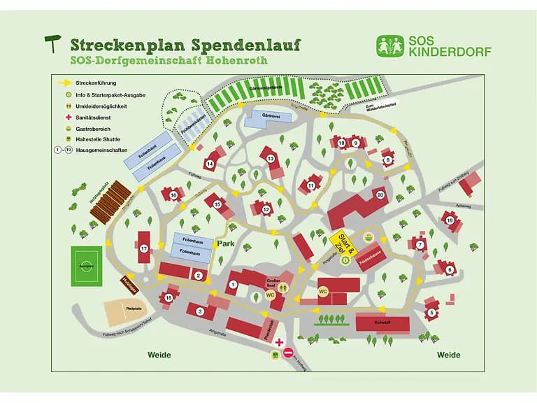 Streckenplan Spendenlauf Hohenroth 2026