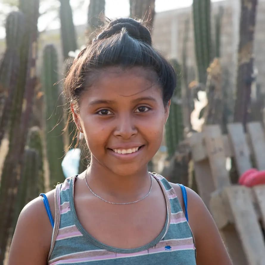 SOS-Nothilfeprogramm La Guajira Begünstigte Angela Das SOS-Nothilfeprogramm La Guajira hilft notleidenden Flüchtlingen aus Venezuela